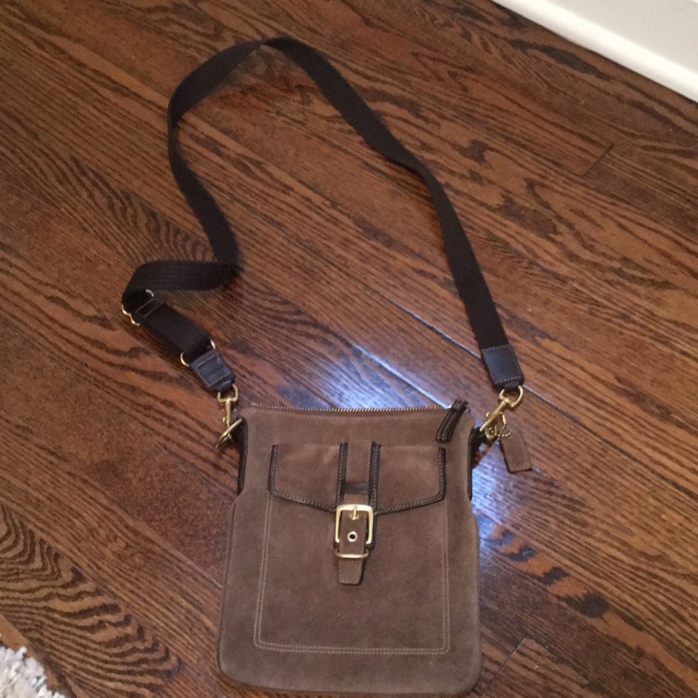Coach small cross body. Suede. Like new.